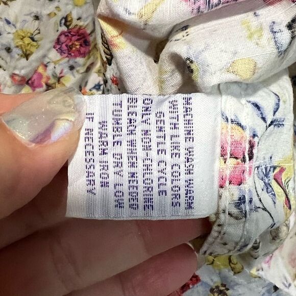 Alan Flusser Shirt Mens M Floral Cotton Colorful Long Sleeve Button Up Casual - Picture 5 of 7